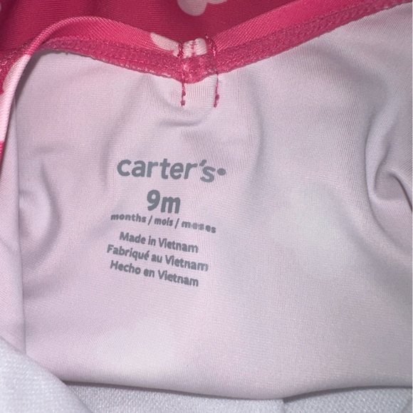 NWOT Carter's Baby Girl's Baby 1-Piece Floral Bow Swimsuit Pink Size 9 Months - Picture 4 of 5